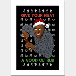 Ainsley Harriott Give Your Meat A Good Ol' Rub Christmas Meme Posters and Art